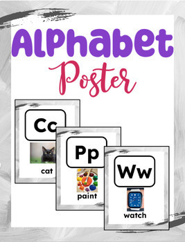 Preview of Alphabet Posters with Real Pictures/Photos