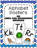 Classroom Decor Alphabet Posters with Turquoise Blue Chevron