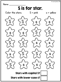 letter recognition worksheets distance learning packets for kindergarten