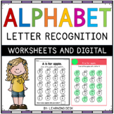 Alphabet Worksheets Letter Recognition Beginning Pre-K Kin