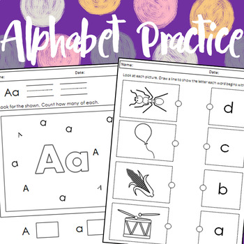 Alphabet Practice by Dressed in Sheets | Teachers Pay Teachers