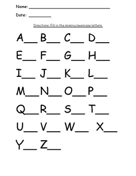 Alphabet Practice by Brittany Rosenow | TPT