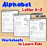 Alphabet Practice A-Z Letter Worksheets to Learn Kids.