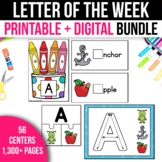 Alphabet Tracing Cards Beginning Sounds Letter of the Week