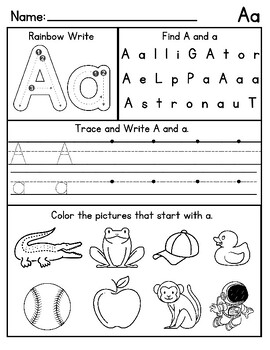 Alphabet Practice - Handwriting and Letter Sound Practice by Marisa Breeden