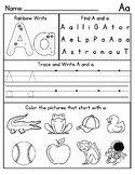 Alphabet Practice - Handwriting and Letter Sound Practice
