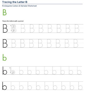 Kindergarten Tracing Letters Worksheets