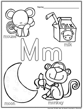 Alphabet Practice Pages Coloring by Kinesthetic Classroom | TpT