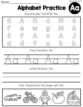 Alphabet Handwriting Practice Pages | ABC Worksheets | Letter Sounds