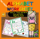 Alphabet Practice Pages Activities | Letters & Sounds Work