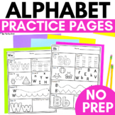 Alphabet Practice Pages | No Prep Printable Alphabet Worksheets