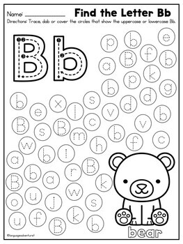 Alphabet Practice Pages | Find the Letter Practice Worksheets | TPT