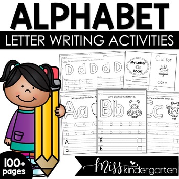 Preview of Alphabet Tracing Alphabet Writing Practice Worksheets Printables and ABC Books