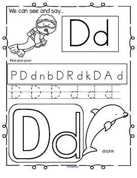OCEAN Alphabet Practice Printables - Recognition, Tracing and Beginning ...