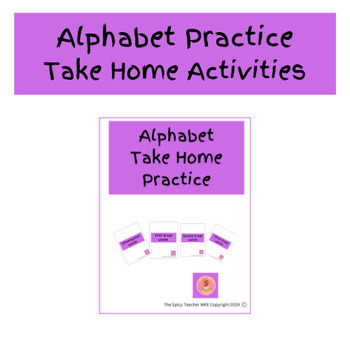 Preview of Alphabet Practice Take Home Activities