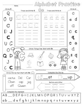 Alphabet Worksheets by Karen Devereaux | Teachers Pay Teachers