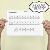 Alphabet Practice Worksheets - Train Theme - Alphabet Kind