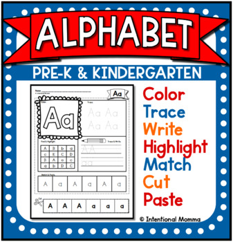 Alphabet Practice and Recognition Pack by Intentional Momma | TPT