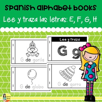 Libritos del alfabeto - Spanish Alphabet Books - Lee y escribe E, F, G, H