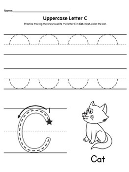 alphabet pre writing practice worksheet pack by my teaching station