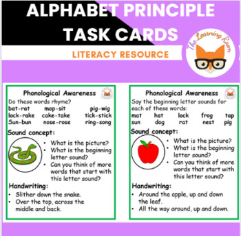Preview of Alphabet Principle Task Cards