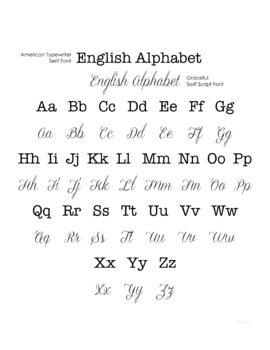 Preview of Alphabet - Print & Cursive