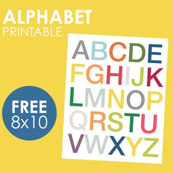 8X10.5 Inch Yellow Polka Dot Printable Letters A-Z, 0