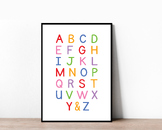 Alphabet Printable Poster for Homeschooling and Montessori