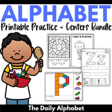 Alphabet Printable Practice & Center Mega Bundle