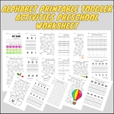 Alphabet Printable Toddler Activities Preschool worksheet