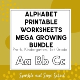 Alphabet Printable Worksheets Mega Growing Bundle