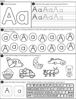 alphabet printables alphabet activities alphabet worksheets tpt