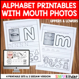 Alphabet Printables with Mouth Pictures for Letter Tracing