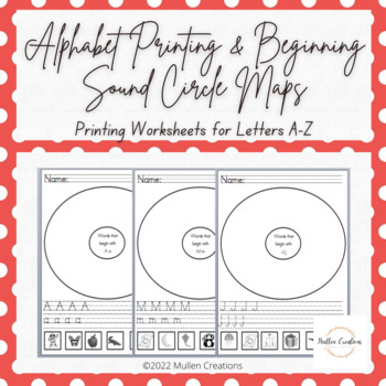 Preview of Alphabet Printing | Beginning Sound Circle Maps