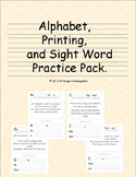 Alphabet, Printing and Sight Word Practice Set