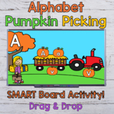 Alphabet Pumpkin Picking Fall Drag and Drop SMART Board Activity
