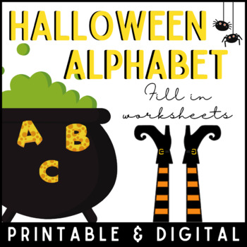 Preview of Halloween Alphabet Worksheets