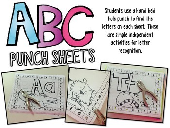 Alphabet Punch Sheets / Printables