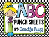 Alphabet Punch Sheets / Printables