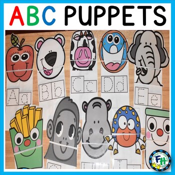 Preview of Alphabet Puppets {Trace-It!}