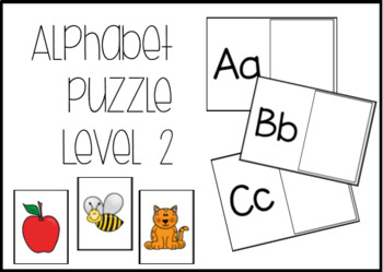 Preview of Alphabet Puzzle Task Box Level 2 UC LC #btsfresh