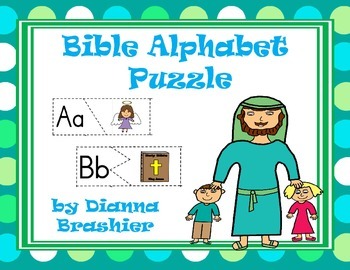 Preview of Alphabet Christian Theme Puzzle Activity
