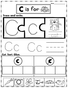 Alphabet Puzzles and Practice Pages by Teaching Simply | TpT