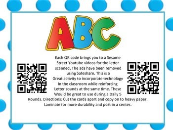 Preview of Alphabet QR code activity