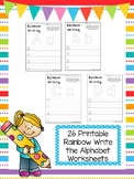 Alphabet Rainbow Writing Worksheets. Preschool-KDG Phonics