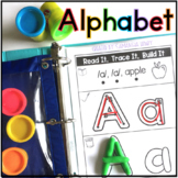 Alphabet "Read, Trace, & Build" with Playdough
