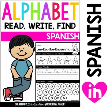 Alphabet Read, Write, Find {Spanish only} by Lidia Barbosa | TpT