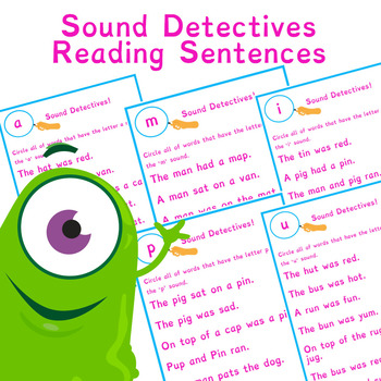 Preview of Alphabet Reading Passages | Find the Letter Sound CVC words | Phonics Resources