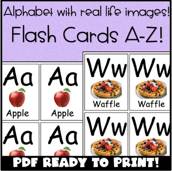 Preview of Alphabet Real Life - FLASH CARDS