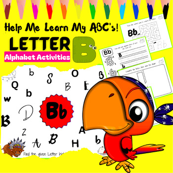Preview of Alphabet Recognition Activity  Letter ''B'' for Kindergarten